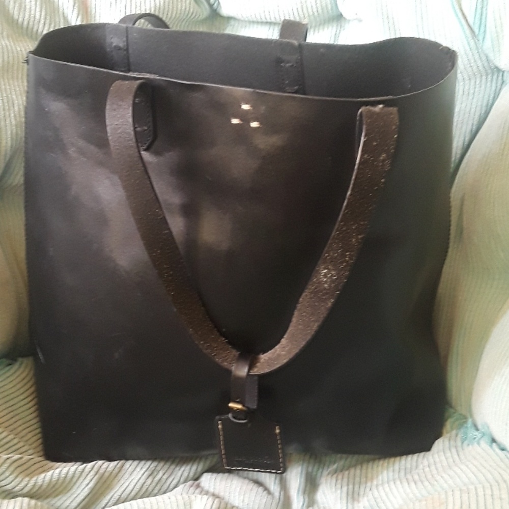 Kelsi Dagger Large black leather Tote Bag